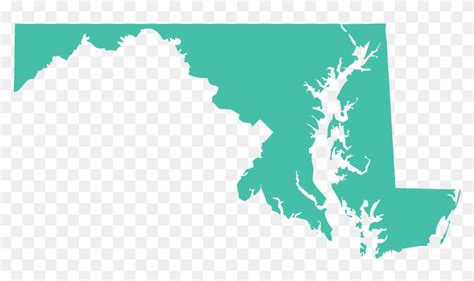 Maryland State Outline - Maryland Vector Map Free, HD Png Download ...