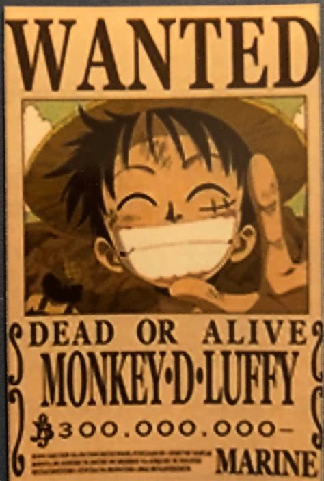 One Piece Wanted Poster Mini STICKERS Pre Timeskip Etsy