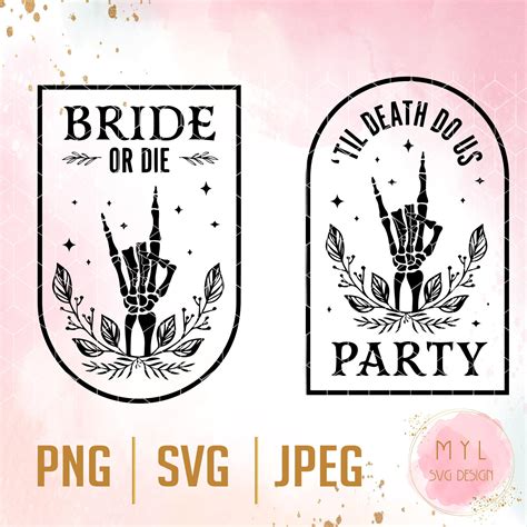 Bride or tıl Do Us Party Svg Bridal Png Wavy Etsy