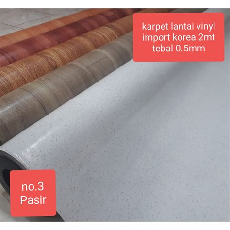 Jual Karpet Lantai Vinyl Meteran Korea Lebar 200cm X 50 Cm Tebal 0