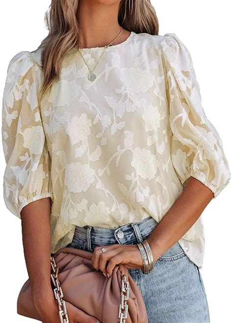 Asksa Damen Bluse Elegant Chiffon Shirt Kaufland De