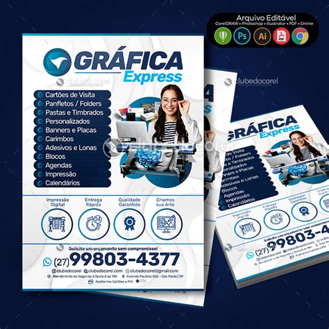 Gráfica Panfleto Flyer 02 Clube do Corel