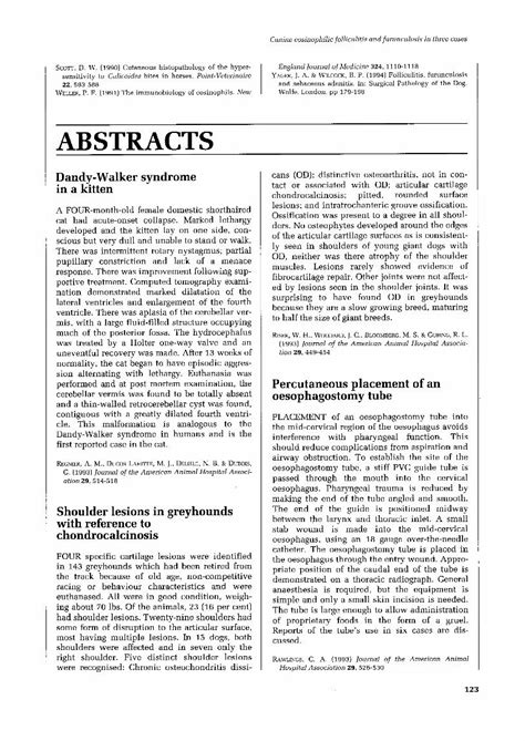 Pdf Percutaneous Placement Of An Oesophagostomy Tube Dokumentips