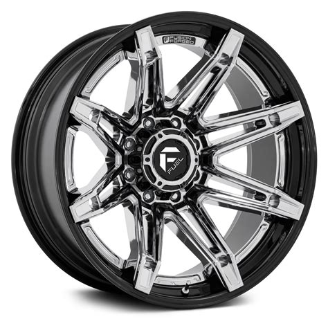 Fuel Fusion Forged Fc Brawl Wheels Chrome With Gloss Black Lip Rims