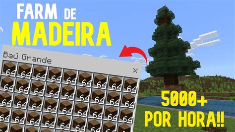 FARM de MADEIRA SIMPLES e FÁCIL no Minecraft Bedrock e Java YouTube