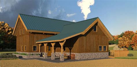 Pre Designed Barn Home Combination Barn 2 3D Model 2 664sq Ft