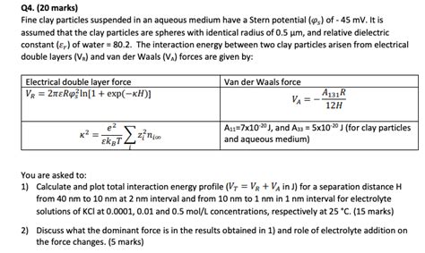 Q420 Marks Fine Clay Particles Suspended In An
