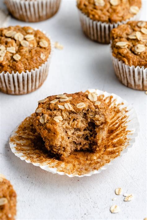 Oh So Fluffy Vegan Banana Oatmeal Muffins Ambitious Kitchen