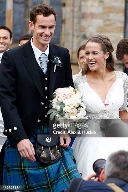 200 The Wedding Of Andy Murray And Kim Sears Stock Photos High Res