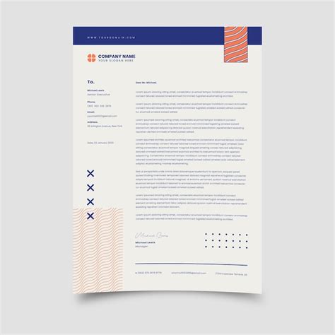 Premium Vector Letterhead Template Vector Design