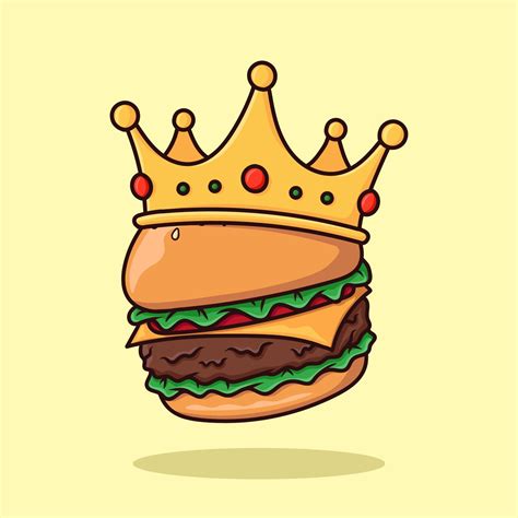 Burger King Fast Food Cartoon Vector Illustration 8693393 Vector Art at ...