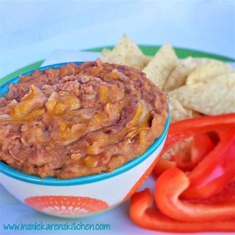 Refried Pinto Bean Dip Inside Karens Kitchen