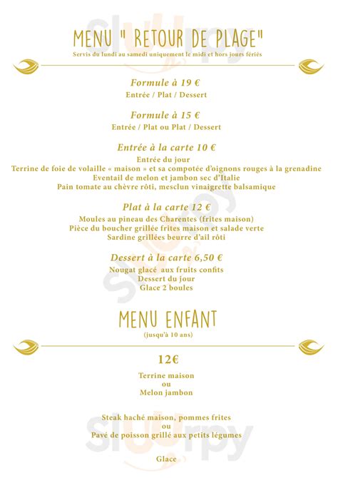 Le Chay menù Royan Menu principal Sluurpy