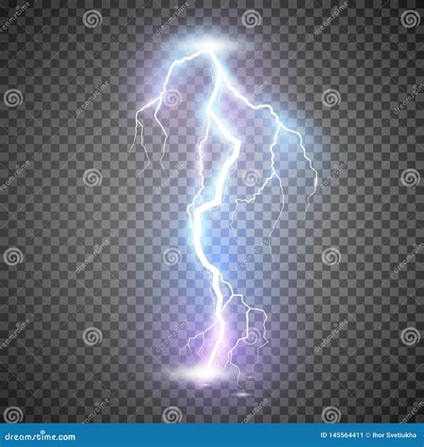 Lightning Thunder Storm Realistic Lightning Magic And Bright Light