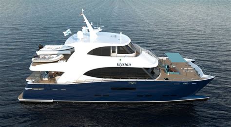 Catamaran Motor Yacht Elysian Incat Crowther Cruising Flybridge