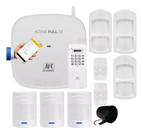 Kit Alarme Monitorado Sensores Sem Fio Active Full Duo