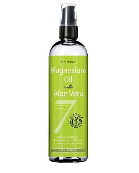 Seven Minerals Magnesium Oil With Aloe Vera 12 Fl Oz