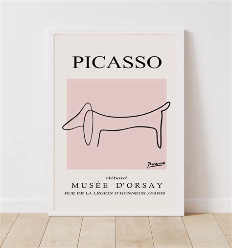 Picasso One Line Drawings,pablo Picasso Exhibition Poster,picasso Line ...