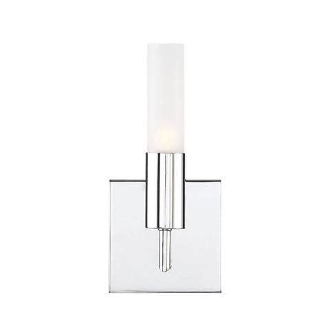 Z Lite 1 Light Polished Chrome Sconce With Frosted Glass The Home Depot Canada