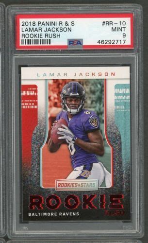 Panini Rookies Stars Rookie Rush Lamar Jackson Rc Rr Psa