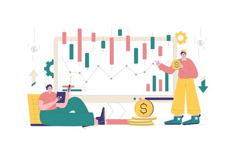 Premium Vector Investing Concept Flat Illustration Stock Market