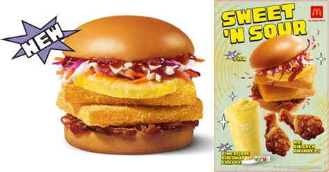 Mcdonald S S Pore To Launch Sweet N Sour Burger Pineapple Coconut