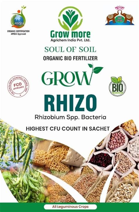 Grow Rhizo Symbiotic Nitrogen Fixing Bacteria Contains Rhizobium Spp