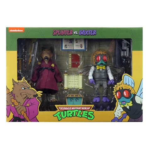 Teenage Mutant Ninja Turtles (1987) Splinter vs Baxter 7” Action Figure 2 Pack | Fruugo US