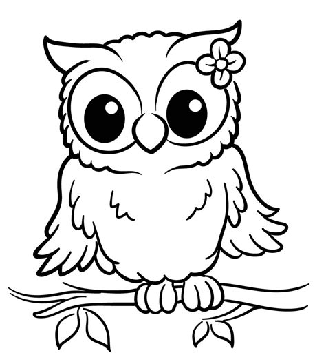 Pretty Owl Coloring Page Free Printable Coloring Pages