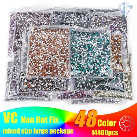 14400pcs Ss3 Ss20 Big Package Bulk Wholesale Non Hot Fix Rhinestones