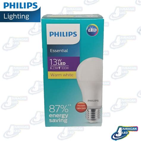 Jual Philips Essential LED Bulb 13W E27 3000K Warm White Shopee