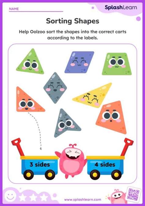 Sorting Shapes On The Basis Of Sides Worksheet