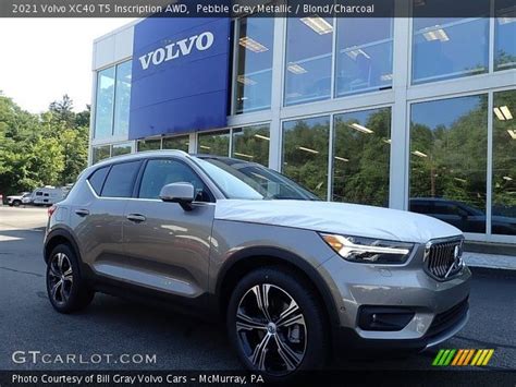 Pebble Grey Metallic 2021 Volvo XC40 T5 Inscription AWD Blond