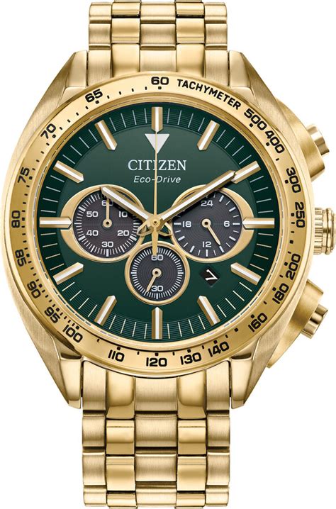 Zales Men S Citizen Eco Drive Carson Sport Luxury Gold Tone