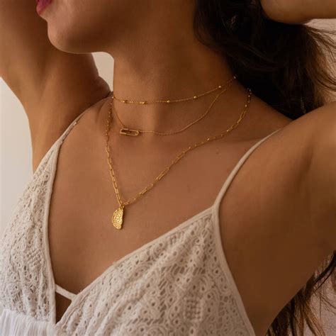 Dainty K Gold Bead Choker Necklace By Elk Bloom