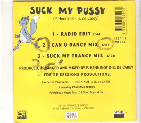 Pussy Suck My Pussy CDS Eurodance CD Shop