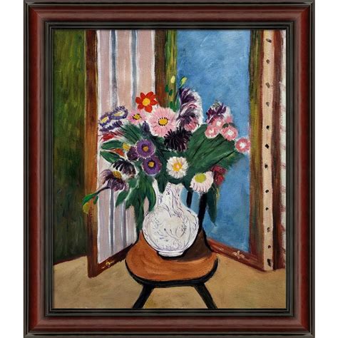 La Pastiche Daisies By Henri Matisse Grecian Wine Framed Abstract Oil