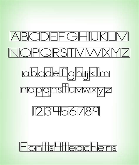 Fonts4Teachers | Box Writing Font | 8 Teacher Fonts | ABC Box