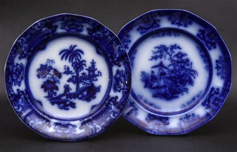 104 Flow Blue Plates In Amoy And Shapoo Patterns