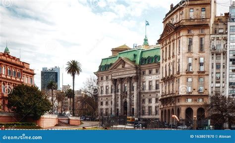 Historic Buildings Facades, Buenos Aires Editorial Image - Image of plaza, banco: 163807870