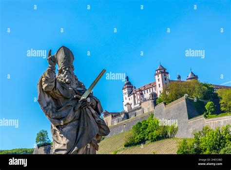 Statues On The Alte Mainbruecke In Wuerzburg Franconia Bavaria