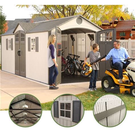 Lifetime 20 Ft X 8 Ft Outdoor Storage Shed With Dual Side Entry 60127