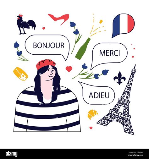 French Bonjour Clipart