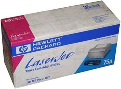 Hp Hewlett Packard Black Laser Laserjet Toner Cartridge 92275a 75a