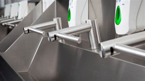 Stainless Steel Sinks With Dyson Airblade Washdry Tap Hand Dryer Syspal Uk