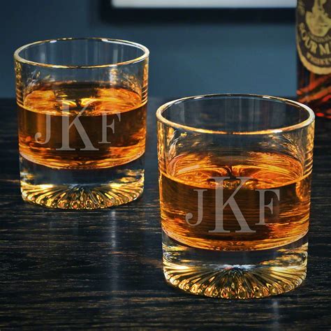 Churchill Custom Monogram Whiskey Glasses Personalized Scotch Glasses