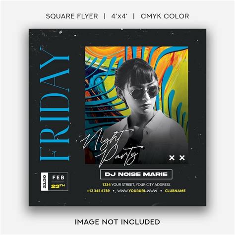 Premium Psd Night Club Party Dj Poster Template