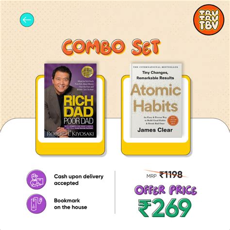 Atomic Habits Rich Dad Poor Dad Combo Set The Book Vibe