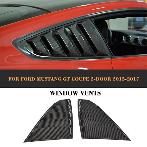 Carbon Fiber Side Vent Window Trims Covers Fender Louvers Shield Grills