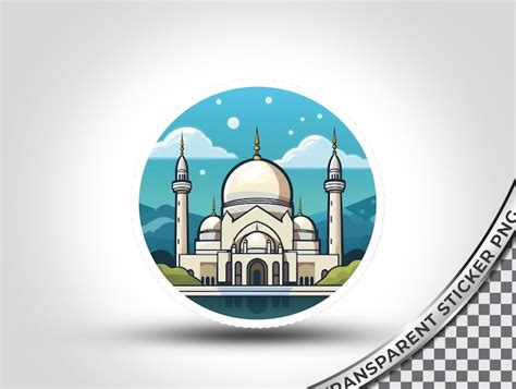 Premium PSD Psd Transparent Mosque Sticker